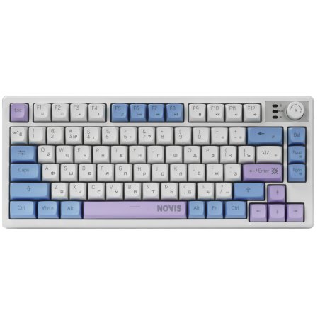 Клавиатура проводная игровая Defender Novis GK-318 RU,бел/гол,80кн+FN,радуж,1.5м