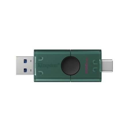 Флешка USB Kingston 256Gb DataTraveler DTDEG2/256Gb, USB3.2, Type-C, зеленая