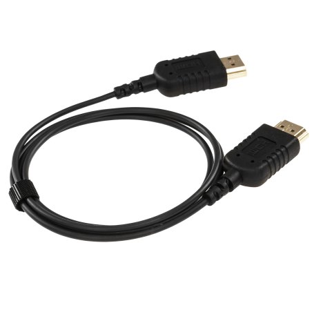 Кабель HDMI Wize WAVC-HDMIUS-1M 1 м, v.2.0, 19M/19M, 4K/60 Hz 4:4:4, 36 AWG, HDCP 2.2,ультратонкий, позол.разъемы, черный, пакет