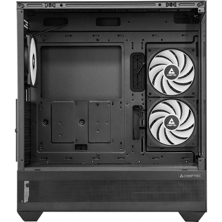 Компьютерный корпус Chieftec Vista черный без БП ATX 3x120мм 1xUSB2.0 1xUSB3.0 1xUSB3.1 audio bott PSU