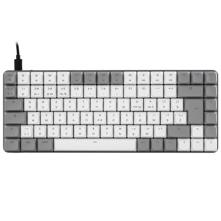 Клавиатура беспроводная механическая Satechi SM1 Slim Mechanical Backlit Bluetooth Keyboard, белый/серый ST-KSM1LT-RU