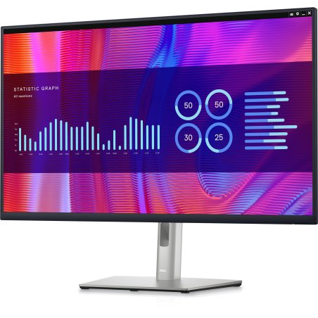 Монитор 32" Dell P3223DE IPS 2560x1440, 60 Гц, 5 мс, 16:9, 350 кд/м², HDMI, 2xDP 1.4, USB-C, USB Hub (4x USB 3.2), Ethernet, черный и серебристый