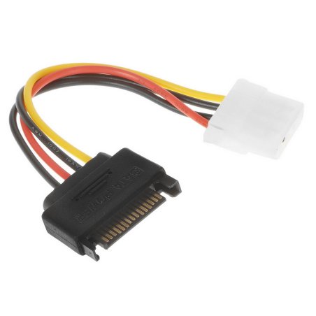 Кабель питания SATA Cablexpert CC-SATA-PS-M, 15см, sata 15pin/molex 4pin, пакет