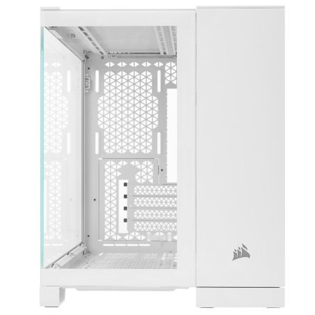 Компьютерный корпус без блока питания Case Corsair iCUE LINK 2500X RGb, Midi-Tower, TG, 2x120мм RGb, 2xUSB-A 3.2, 1xUSB 3.2 Type-C, mATX, mITX белый