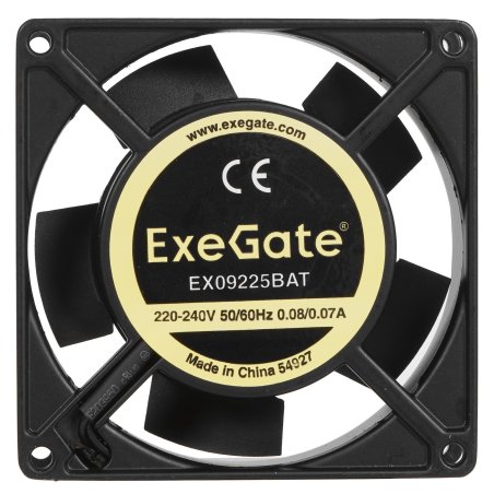 Вентилятор для корпуса ExeGate EX09225BAT черный, 92 мм, 2500 об/мин, 32 дБ