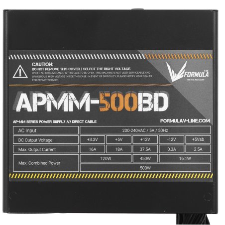 Блок питания Aerocool / Formula APMM-500BD, 500Вт, 80 PLUS Bronze, 120мм, черный
