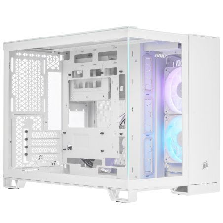 Компьютерный корпус без блока питания Case Corsair iCUE LINK 2500X RGb, Midi-Tower, TG, 2x120мм RGb, 2xUSB-A 3.2, 1xUSB 3.2 Type-C, mATX, mITX белый