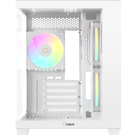 Корпус Ocypus Gamma C54 WH ARGB, Mini-Tower, белый, 3 x 120 мм