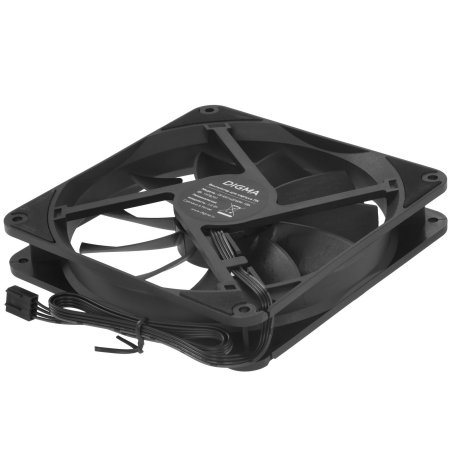 Вентилятор для корпуса Digma DFAN140PWM-1BK черный, 140 мм, 1500 об/мин, 28 дБ, 4 pin