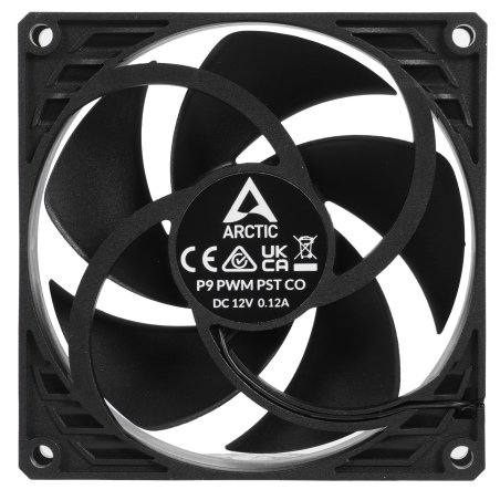 Вентилятор для процессора Arctic P9 PWM PST CO черный, 92 мм, 3000 об/мин, 4 pin