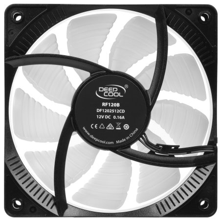 Вентилятор для корпуса DEEPCOOL RF120B черный, 120 мм, 1300 об/мин, 21.9 дБ, 3 pin