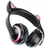 Беспроводные/проводные наушники QUMO Party Cat BT 0027 бежево-розовый, накладные, Bluetooth + проводной, кошачьи ушки, до 7 ч