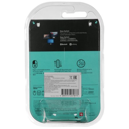 Мышь беспроводная Logitech M720 Triathlon черный, 1000 dpi, радиоканал, Bluetooth, USB, кнопки - 8