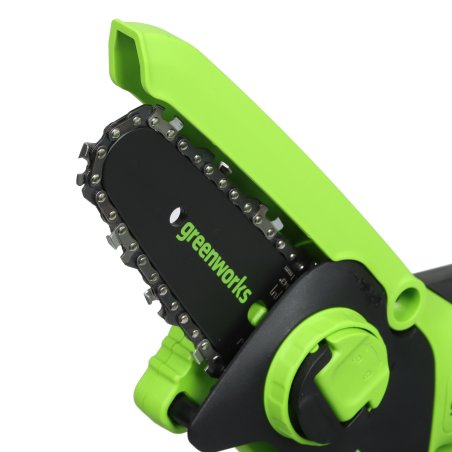 Цепная мини пила GreenWorks G24MCS10K2 аккумуляторная, 24v, 10 см, c АКБ 2АЧ и ЗУ (2008207UA)