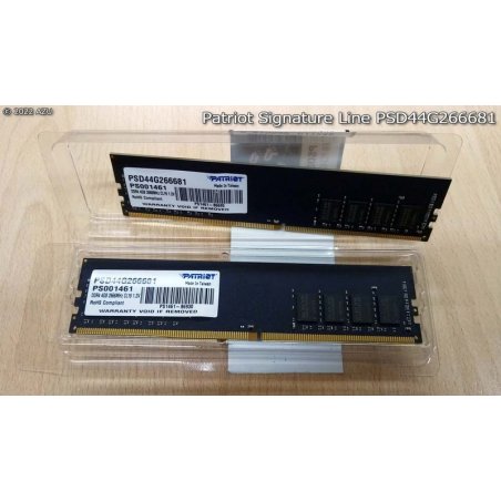 Оперативная память Patriot Signature, DDR4, 4GB (1x4 GB), 2666 MHz, CL19, DIMM
