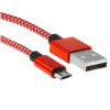 Кабель PERFEO USB2.0 A вилка - Micro USB вилка, красно-белый, длина 3 м (U4804)