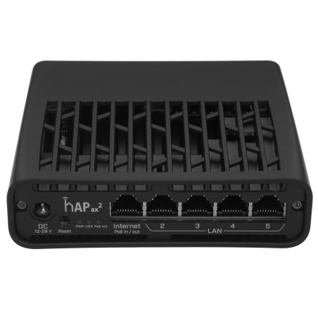 Маршрутизатор mikroTik hAP ax2 C52iG-5HaxD2HaxD-TC WIFI6, 2.4+5Ghz, 5RJ45 1Gbit, 1 POE