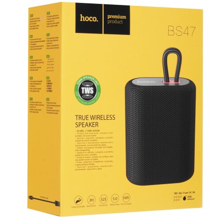 Портативная колонка HOCO BS47 черный ткань