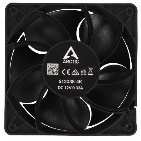 Комплект вентиляторов для корпуса Arctic S12038-4K 3 Pack черный, 120 мм, 4000 об/мин, 4 pin