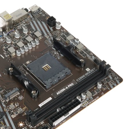 Материнская плата MSI A520M-A PRO, AM4, AMD A520, 2xDDR4, 4xSATA, 1xM.2, 1xPCIe 3.0 x16, 1xDVI-D, 1xHDMI, 1x 1Gb LAN, 2xUSB 2.0, 4xUSB 3.2 Gen 1, 3x3.5 мм, 7.1, mATX