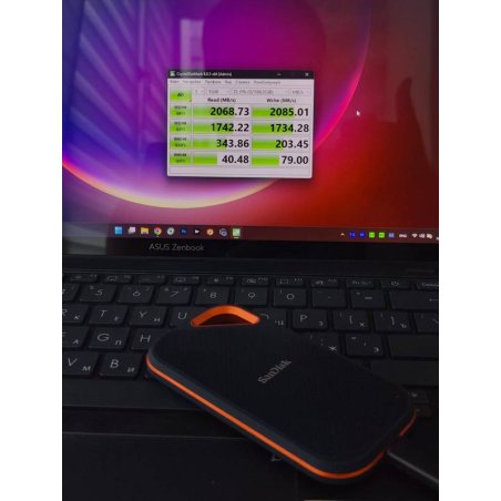 Внешний SSD SanDisk Extreme PRO, 4TB, USB 3.2 Gen 2x2 Type-C, R/W 2000/2000, черный