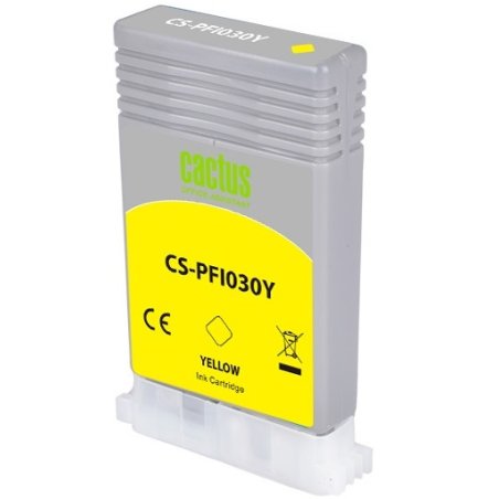 Картридж струйный Cactus CS-PFI030Y PFI-030Y желтый (55мл) для Canon imagePROGRAF TA-20/30