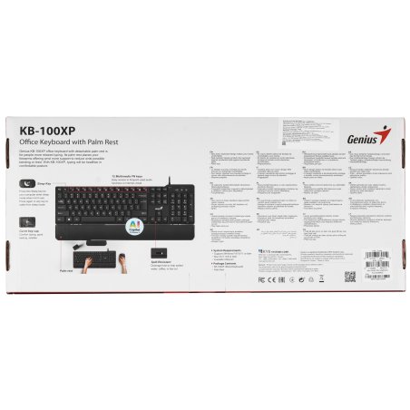 Клавиатура проводная Genius Smart KB-101, USB, черный