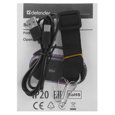 Портативная колонка Defender Beatbox 100 (100Вт, Bluetooth/FM/USB/TF/IPX5/TWS)