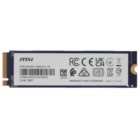 Накопитель SSD MSI Spatium M371, 1ТБ, M.2 2280, PCIe 3.0 x4, NVMe, M.2