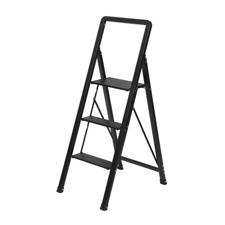 Стремянка MASTER HOUSE Арья (алюминиевая), 3 ступени, цвет черный 84165