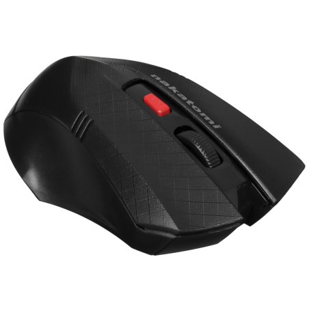 Мышь беспроводная Nakatomi MRON-04U черный, 1600 dpi, радиоканал, USB, кнопки - 6