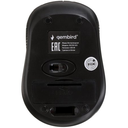 Мышь беспроводная Gembird MUSW-420-1 красный, 1600 dpi, радиоканал, USB, кнопки - 4