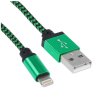 Кабель Gembird USB 2.0 Cablexpert CC-ApUSB2gn1m, AM/Lightning 8P, 1м, нейлоновая оплетка, алюминиевые разъемы, зеленый, пакет