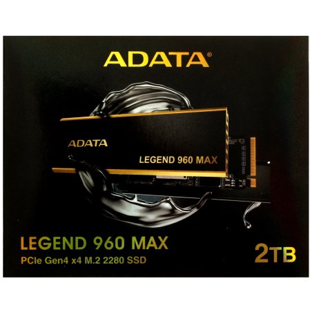 Накопитель SSD ADATA LEGEND 960 MAX, 2Tb, PCIe 4.0 x4, M.2 2280, NVMe, R/W 7400/6800, с радиатором