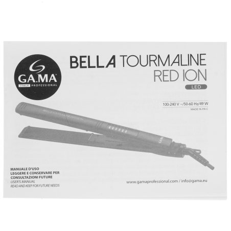 Выпрямитель для волос GA.MA ELEGANCE LED BELLA - SY (GI0213) 49 Вт, 130°-230°C, черный