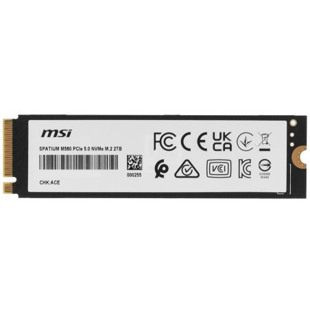 Накопитель SSD MSI M.2 2280 2Tb SPATIUM M560 Client SSD S78-440Q940-P83, PCIe Gen4x4 with NVMe, 3D TLC, R/ W 4900/ 4400