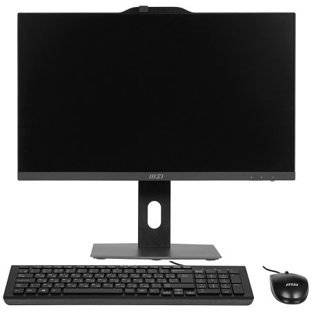 Моноблок MSI Pro AP242P 14M AiO 23,8" FHD(1920x1080)IPS AG Non-touch, Core i3-14100 (3.5GHz), 8Gb DDR5 (1x8Gb), 512Gb SSD, Intel UHD,WiFi,BT,camera,WirelessKB&mouse Eng/Rus,noOS,1y w-ty,черный (9S6-AE0621-827)