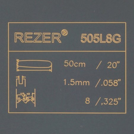 Шина для цепных пил Rezer 505 L 8 G 0.325" (03.016.00025)