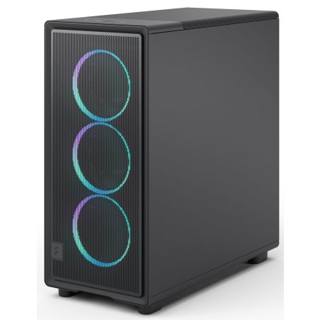 Корпус Fractal Design Epoch Black TG RGB Light Tint, Midi-Tower, чёрный, 3 x 120 мм
