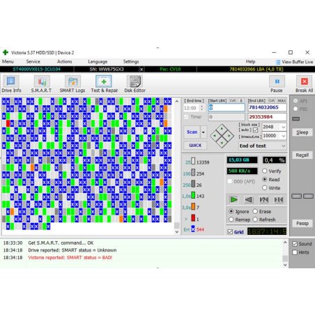 Жесткий диск Seagate SATA-III 4Tb ST4000VX015 Surveillance Skyhawk (5900rpm) 256Mb 3.5"