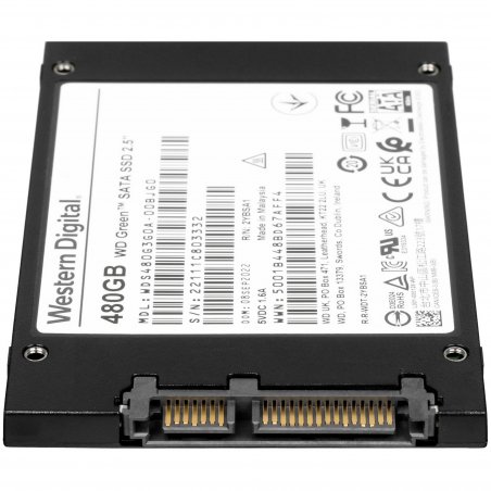 Накопитель SSD WD Green WDS480G3G0A, 480Gb, SATA III, 2.5", R/W 545/545