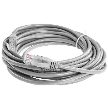 Патч-корд ExeGate UTP-RJ45-RJ45-5e-CU-5M-GY, UTP, cat.5e, 5м, медь, серый