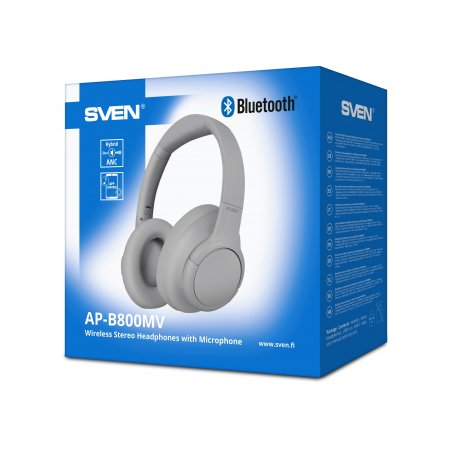 Беспроводные/проводные наушники Sven AP-B800MV черный, полноразмерные, Bluetooth + Jack 3.5 мм, складная конструкция, до 15 ч