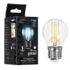 Лампа светодиодная филаментная Gauss Black Filament 11Вт шар 4100К E27