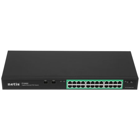 Коммутатор Netis 24PORT 10/1000M POE 2 SFP COMBO P124GC