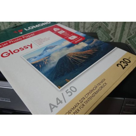 Фотобумага Lomond 0102022 A4/230г/м2/50л./белый глянцевое для струйной печати