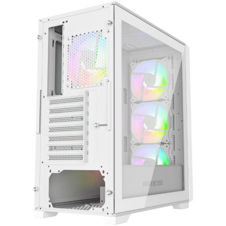 Компьютерный корпус Powercase ByteFlow Black, Tempered Glass, 4x 120мм ARGb fans, ARGb HUB, черный, ATX (CBFB-A4)