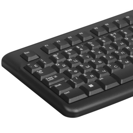 Клавиатура проводная Logitech K120 for business, USB черный (заводская гравировка)