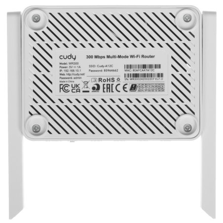 Роутер Cudy WR300 N300 10/100BASE-TX/Wi-Fi белый