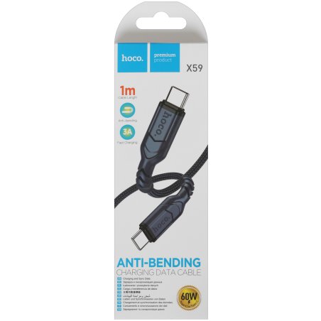 Кабель HOCO (6942007626309) X107 USB 3.0A для Type-C White 1 м